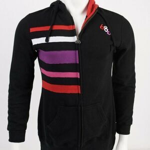 686 Womens Hoodie Sweatshirt S Black Full Zipper